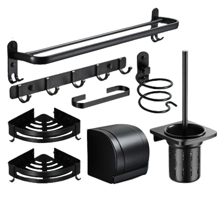 BowLift | Modern Bathroom Hardware Set Matte Black Metal Bathroom Accessories Kit