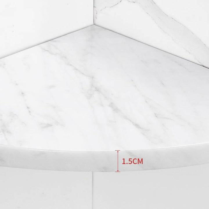 BowLift | 2-piece bathroom fitting set metal and marble bathroom shelf set