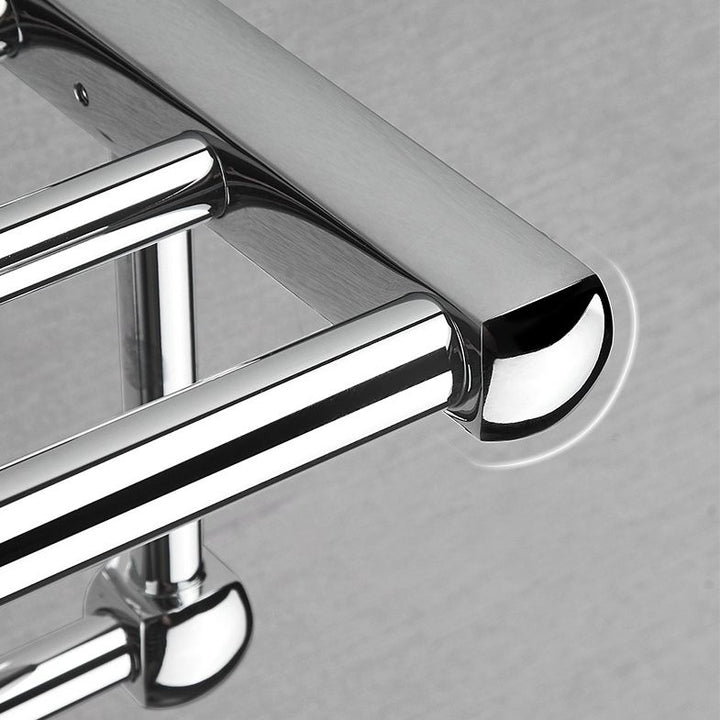 BowLift | Polished Chrome Modernism Bathroom Accessory Set Bath Shelf / Towel Bar / Bathrobe Hook Included