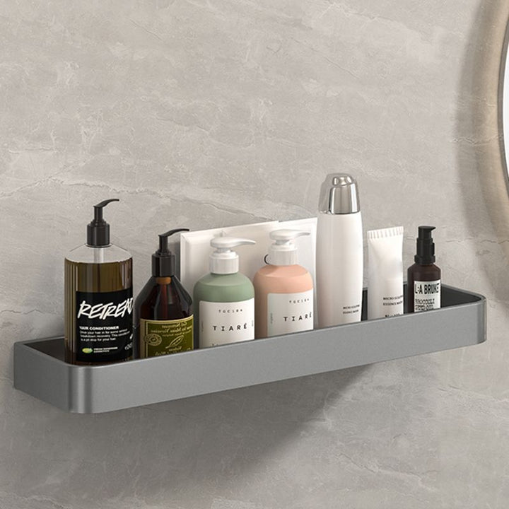 BowLift | Modern Grey 2-piece Bathroom Accessory Set, Matt Grey, Bathroom Shelf