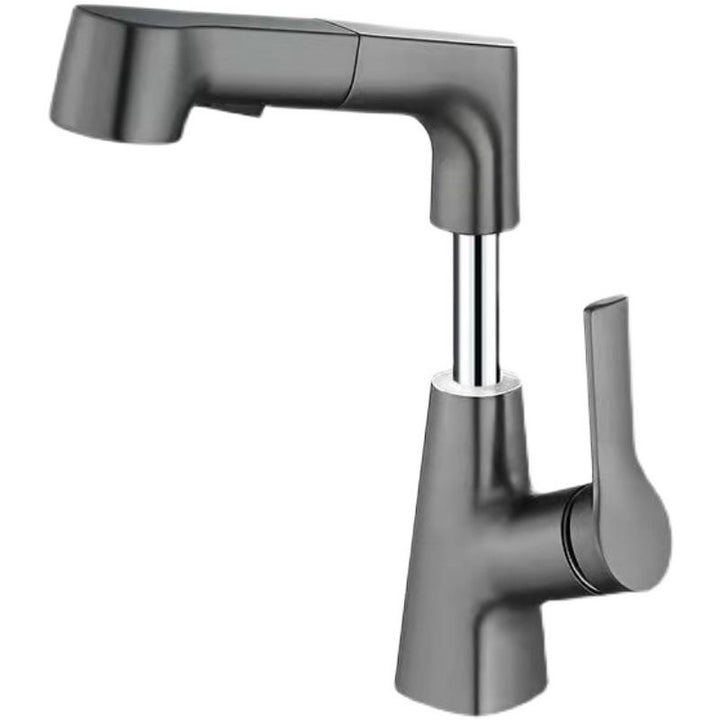 BowLift | Modern centerset faucet with single lever handle for countertop sink bathroom fixture