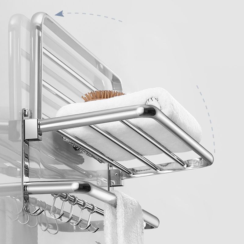 BowLift | Modern Bathroom Set with Bathroom Shelf/Towel Bar Polished Chrome Bathroom Accessory Set