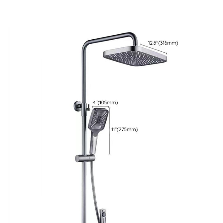 BowLift | Modern adjustable swivel shower head metal shower fixture on the wall