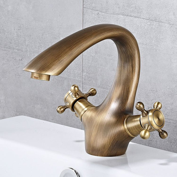 BowLift | Bathroom Accessories Faucet Double Cross Handle Low Arc Industrial Sink Faucet