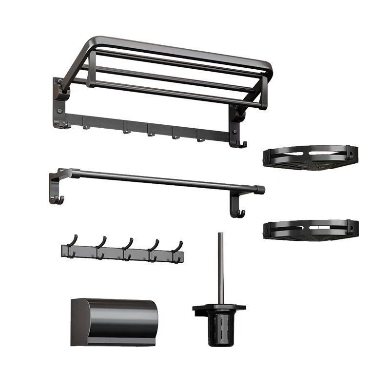 BowLift | Traditional Aluminum Bathroom Accessories Set Black Bathroom Accessories Kit