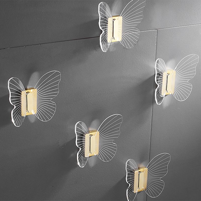 BowLift | Modern Brass Bathroom Accessory Set Acrylic Butterfly Theme Bathrobe Hooks