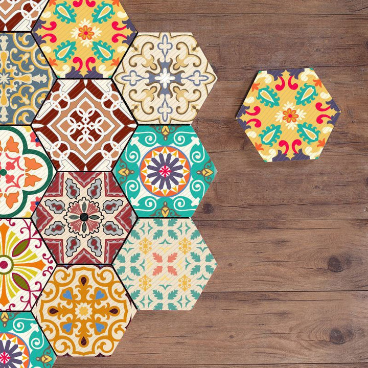 BowLift | Plastic Mosaic Tile Wallpaper Hexagonal for Stick-On and Removable Back Wall Tile