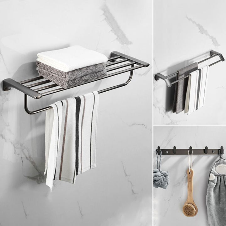 BowLift | Modern Bathroom Accessories Hardware Set Gray Bathroom Accessories Set