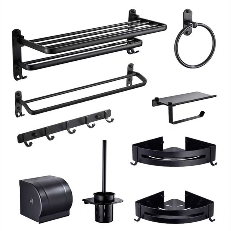 BowLift | Modern Bathroom Accessories Set Towel Holder Black Soap Dish Bath Accessories Set