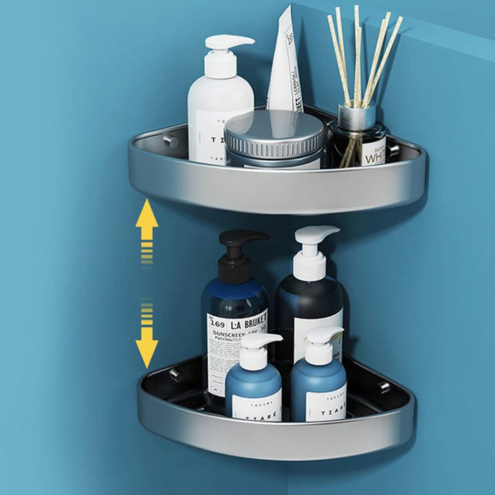 BowLift | Minimalism Gray Bathroom Accessories Set Contemporary Style Aluminum Towel Holder