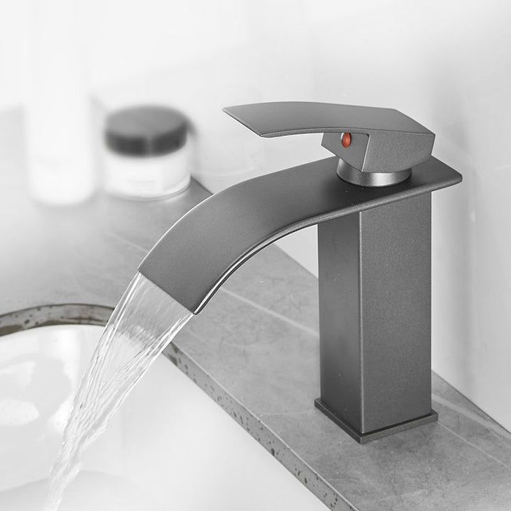 BowLift | Modern Bathtub Faucet Waterfall Spout Lever Handle Brass Sink Faucet