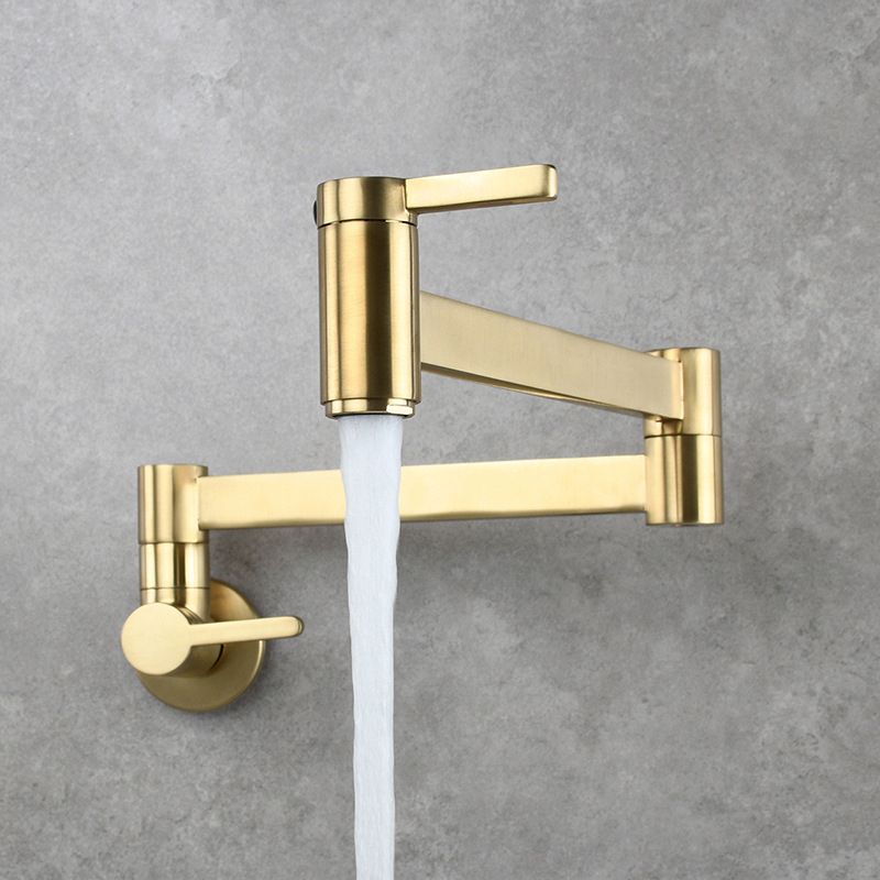 BowLift | 1-handle brushed nickel widespread faucet 1 hole wall-mounted bathroom faucet with brass