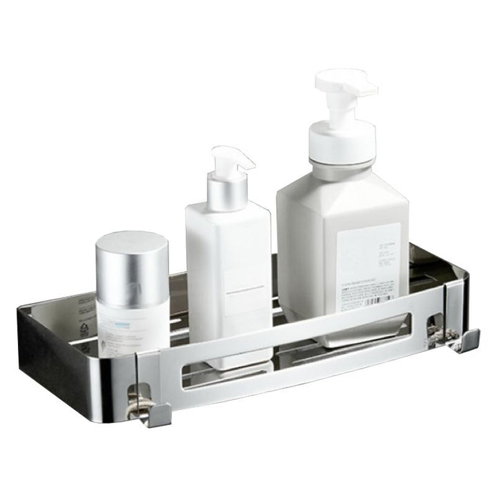 BowLift | Modern Bathroom Hardware Set Silver Bathroom Shelf Bathroom Hardware Set