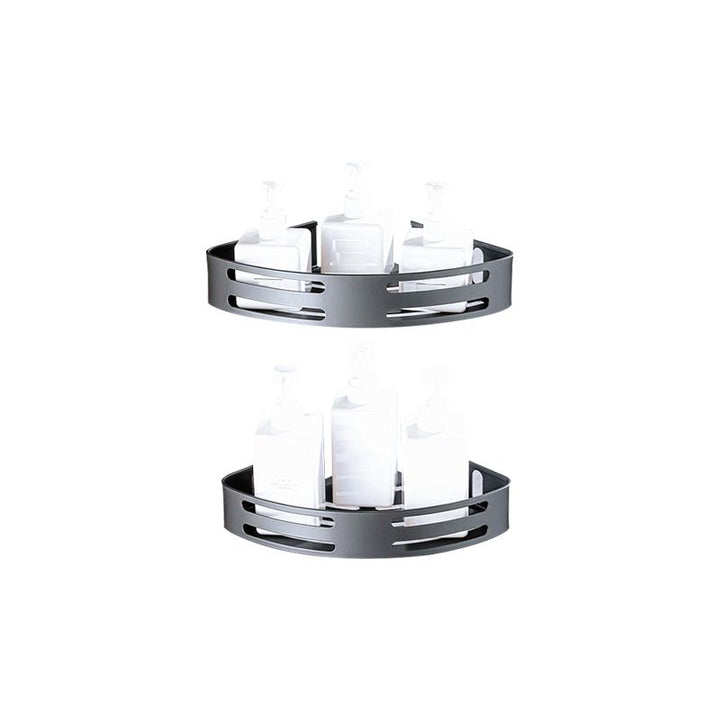 BowLift | Matt gray bathroom accessory set bathroom shelf/towel holder & paper holder included