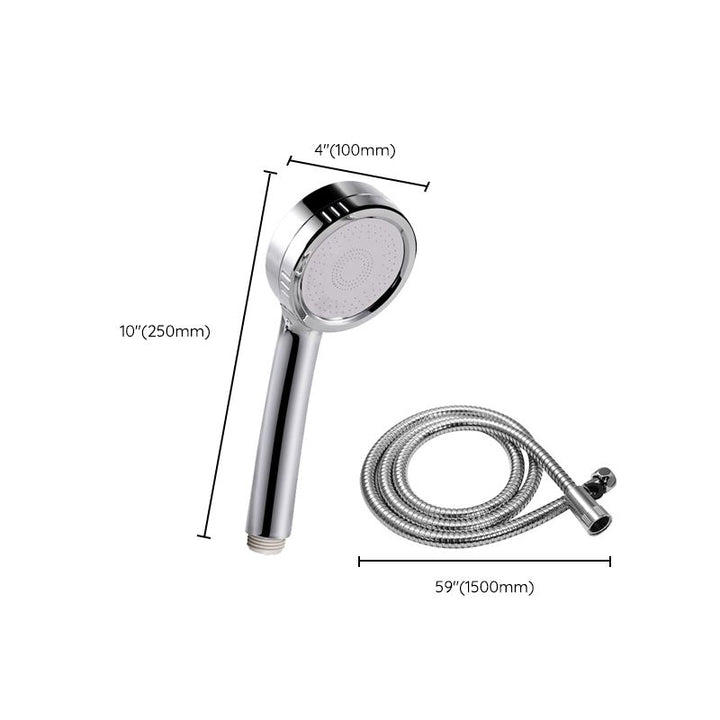 BowLift | Modern hand shower head 5 spray patterns Chrome Round Wall mounted shower head
