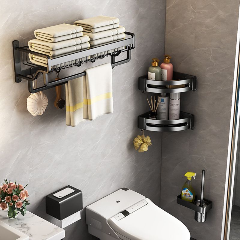 BowLift | Modern black metal bath hardware set towel bar bathroom hardware set