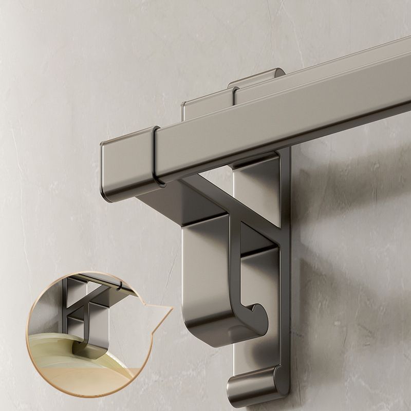 BowLift | Gray Bathroom Accessory Set Contemporary Style Aluminum Towel Bar