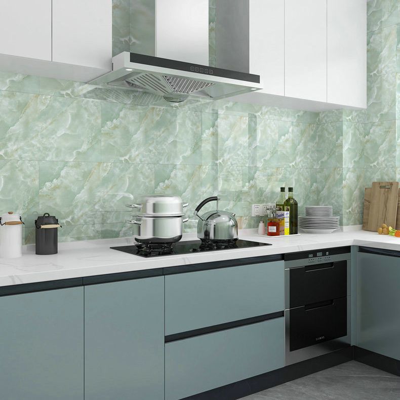 BowLift | Floor Wall Tiles Marble Pattern Wallpaper Rectangular Bathroom Kitchen Wallpaper