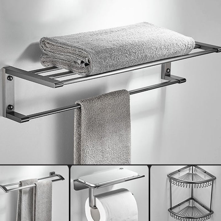 BowLift | Matte Gray Bathroom Set Metal Bathroom Accessories Hardware Set