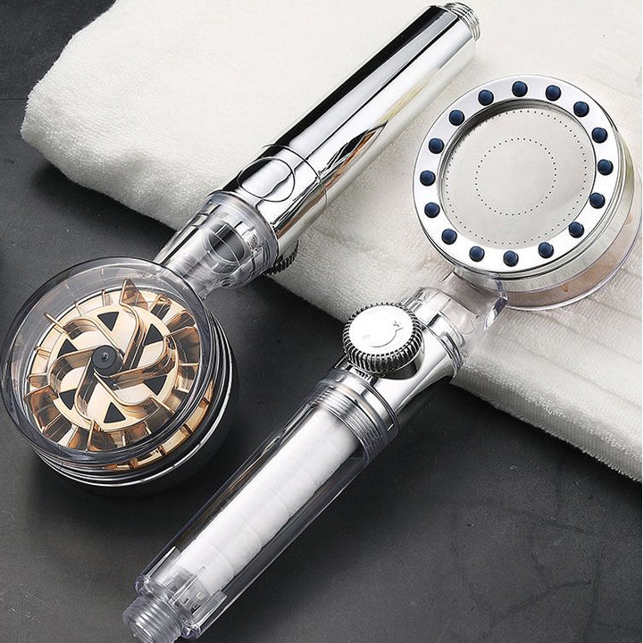 BowLift | Contemporary Handheld Supercharged Showerhead Round Turbo Spray Head