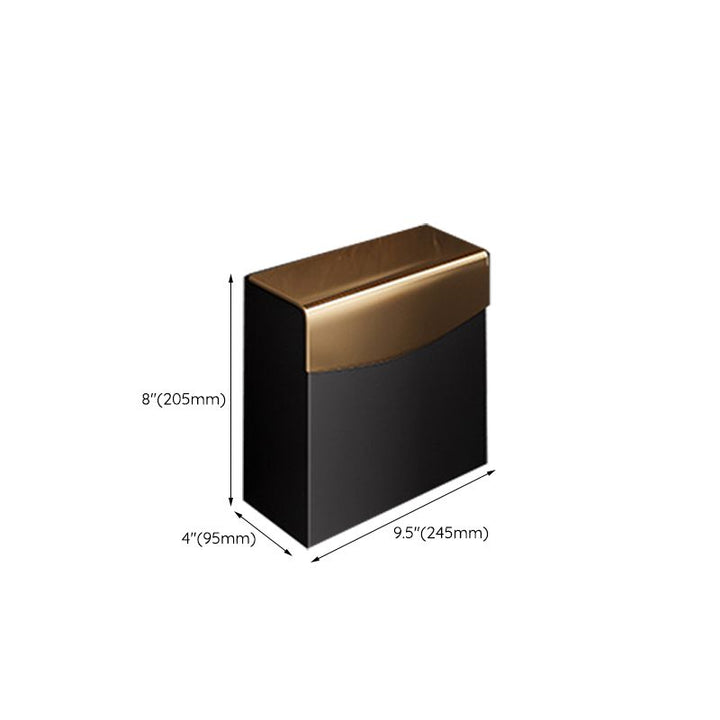 BowLift | Black and Brass Bathroom Hardware Set Modern Stainless Steel Bathroom Shelf/Towel Holder/Paper Holder