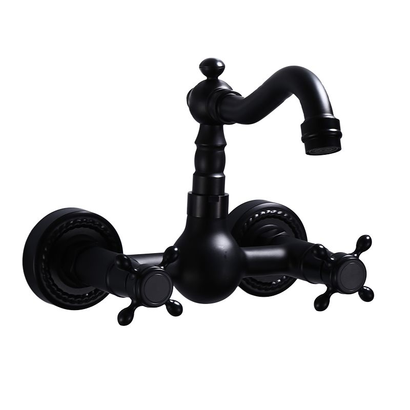 BowLift | Traditional Wall Mounted Metal Bathtub Filler Low Arc Waterfall Bathroom Faucet