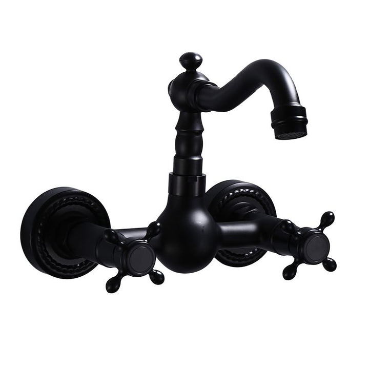 BowLift | Traditional Wall Mounted Metal Bathtub Filler Low Arc Waterfall Bathroom Faucet