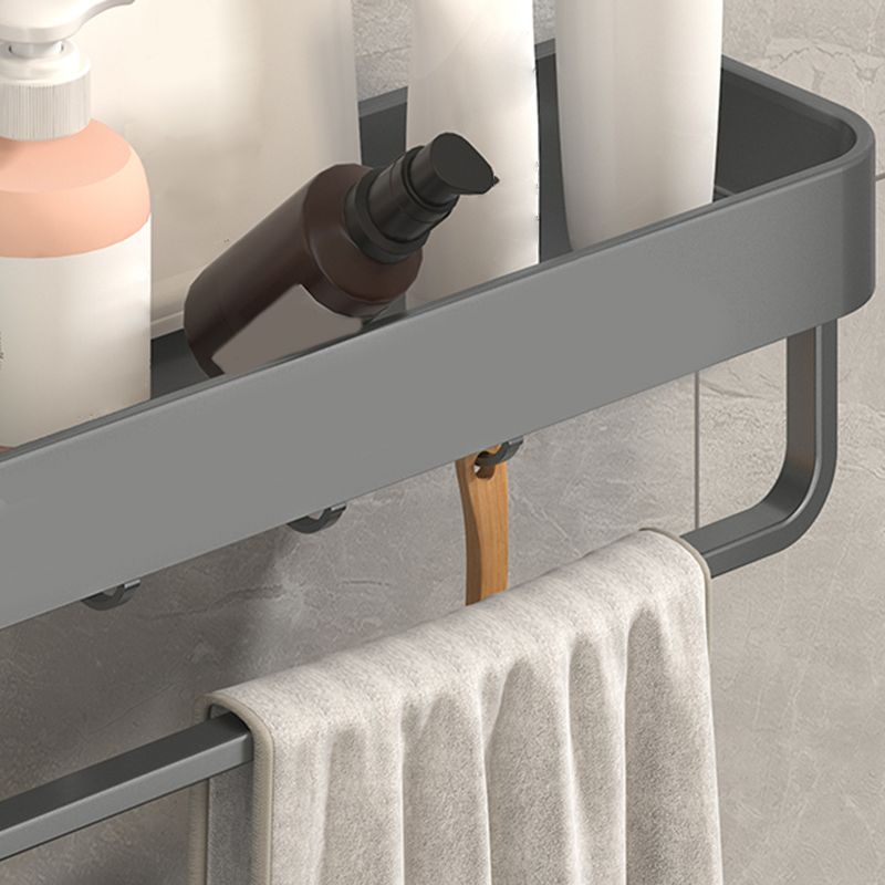 BowLift | Modern Grey 2-piece Bathroom Accessory Set, Matte Grey, Bathroom Shelf