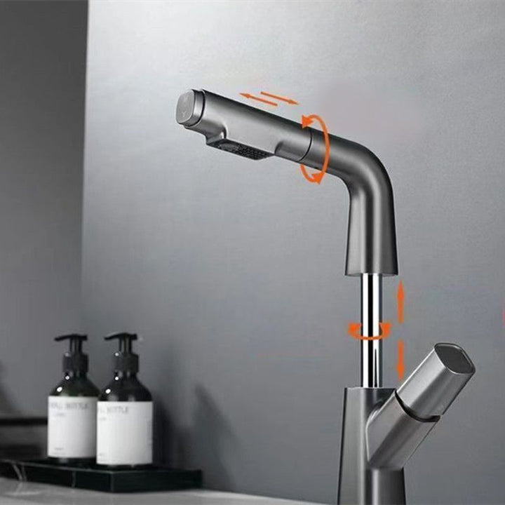 BowLift | Modern Centerset Bathroom Faucet Solid Color Copper Sink Faucet