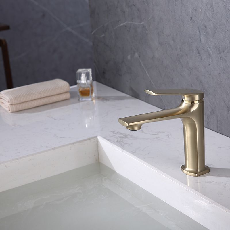 BowLift | Modern faucet brass lever handles low arc sink bathroom faucet