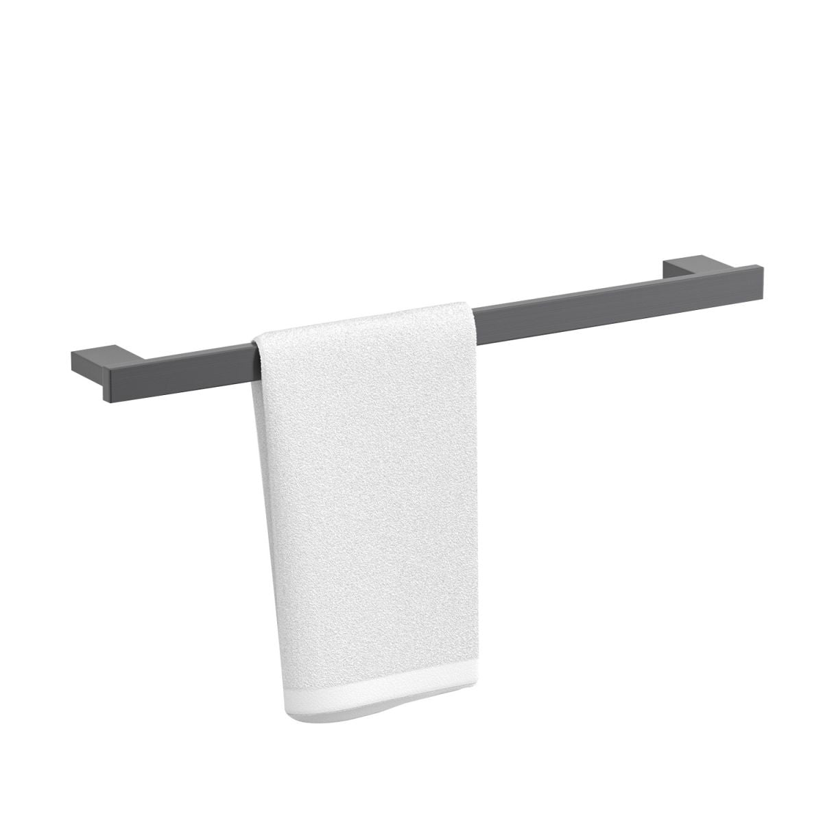 BowLift | Gray contemporary bathroom accessory set Brushed gray bath shelf/toilet paper holder/towel bar