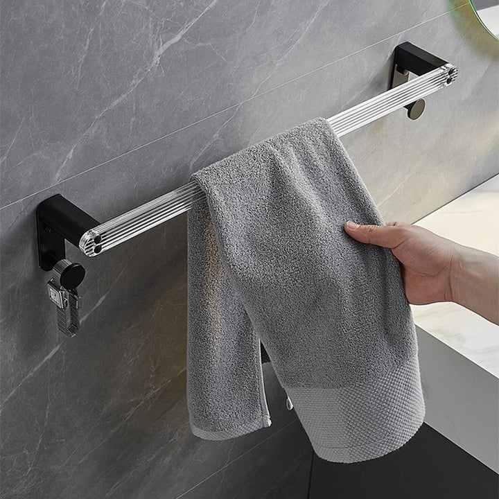 BowLift | Modern bathroom accessory set bath shelf/towel holder & bathrobe hooks included