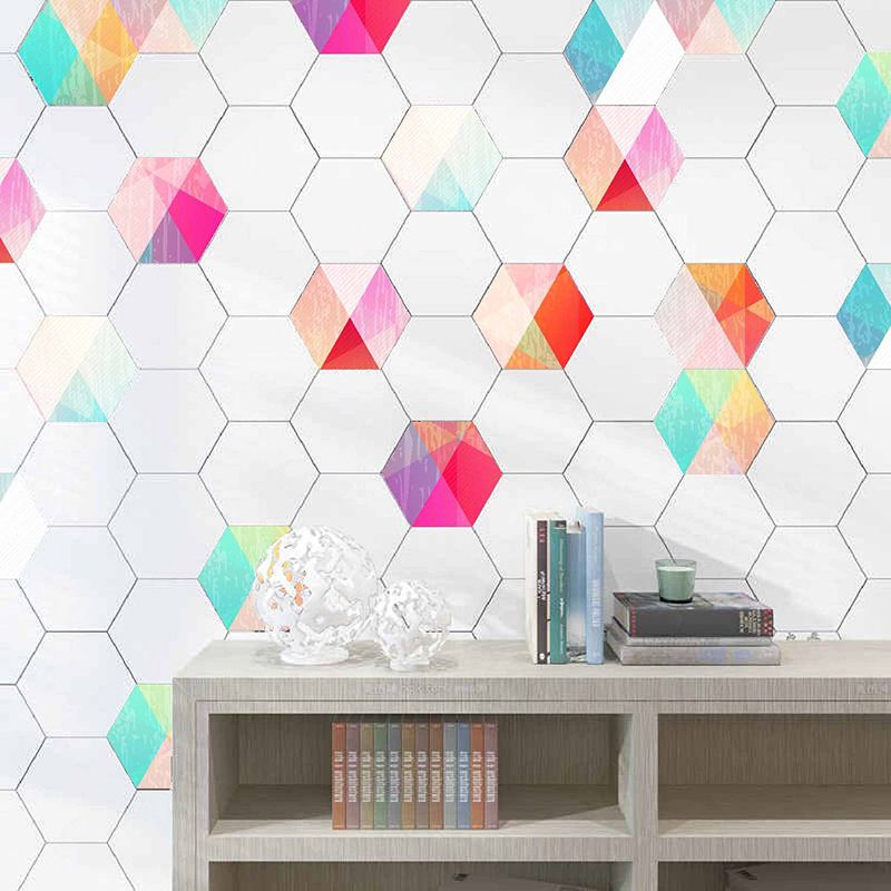 BowLift | Plastic Mosaic Tile Wallpaper Hexagonal for Stick and Remove Back Wall Tile