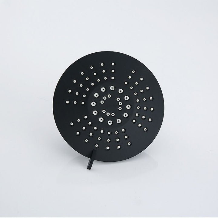BowLift | Round Fest Shower Head Matte Black 5 Spray Patterns Wall Mounted Shower Head