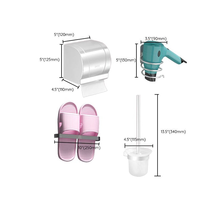 BowLift | Modern Bathroom Accessories Hardware Set White Metal Bathroom Accessories Kit