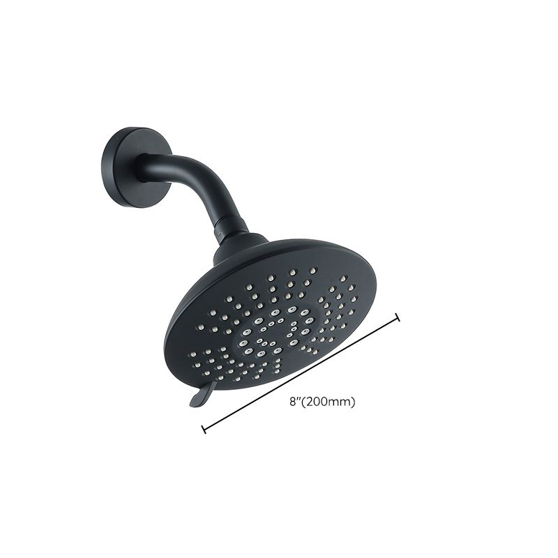 BowLift | Round Fest Shower Head Matte Black 5 Spray Patterns Wall Mounted Shower Head