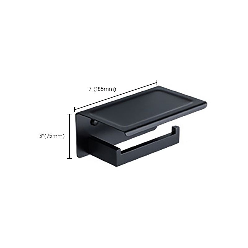BowLift | Modern Classic Bathroom Accessories Set in Stainless Steel Matte Black Bathrobe Hook/Towel Ring Bar