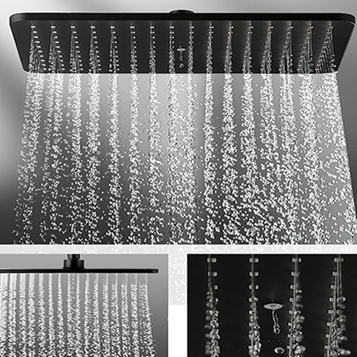 BowLift | Modern rectangular shower head combo standard spray pattern with hand shower