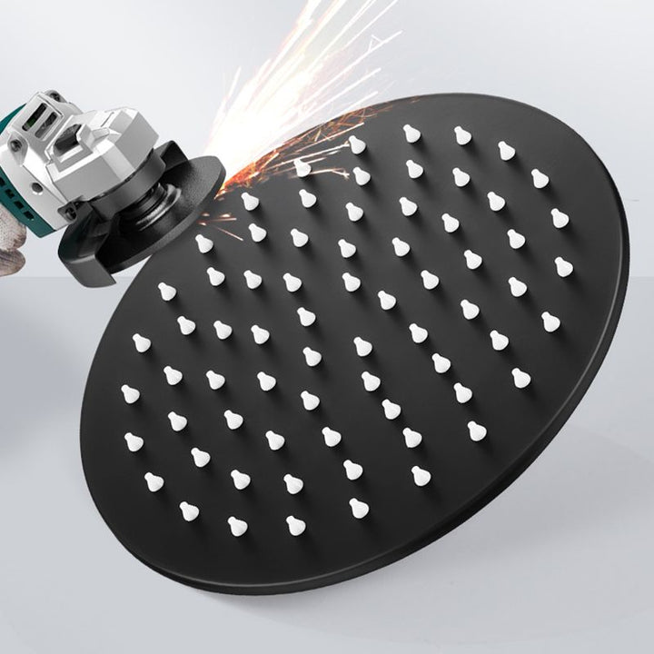 BowLift | Black round fixed shower head Modern design wall-mounted shower head