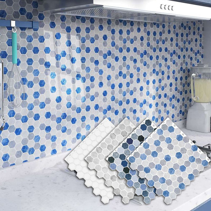 BowLift | Square Peel and Stick PVC Tile 12" x 12" Peel and Stick Mosaic Tile 5-Pack