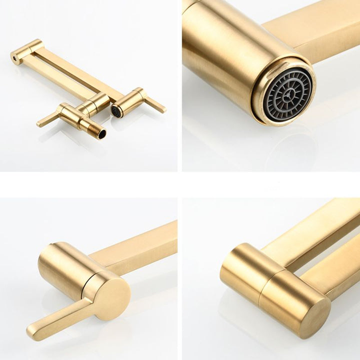 BowLift | Beautiful Wall Mounted Brass Fixtures Stain Resistant Wall Mounted Bathroom Faucet