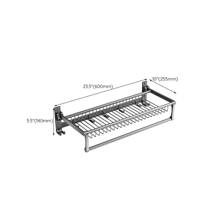 BowLift | Gray bathroom accessories as a single piece or as a set with towel holder/bathroom shelf/robe hooks