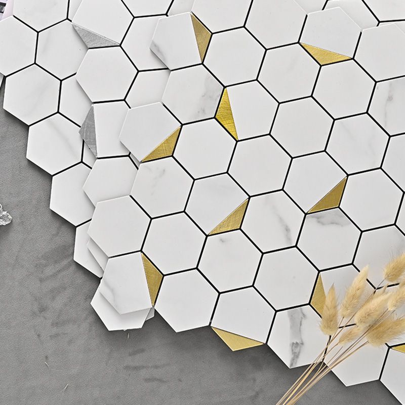 BowLift | Hexagonal Modern Peel and Stick Tiles Mosaic Tiles Peel and Stick Backdrops