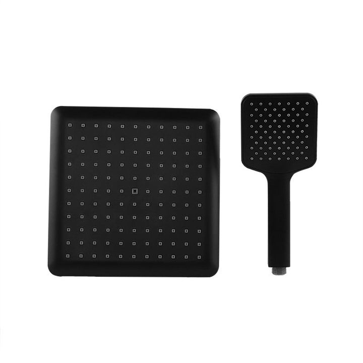 BowLift | Modern square matte black shower head rainfall shower head combo