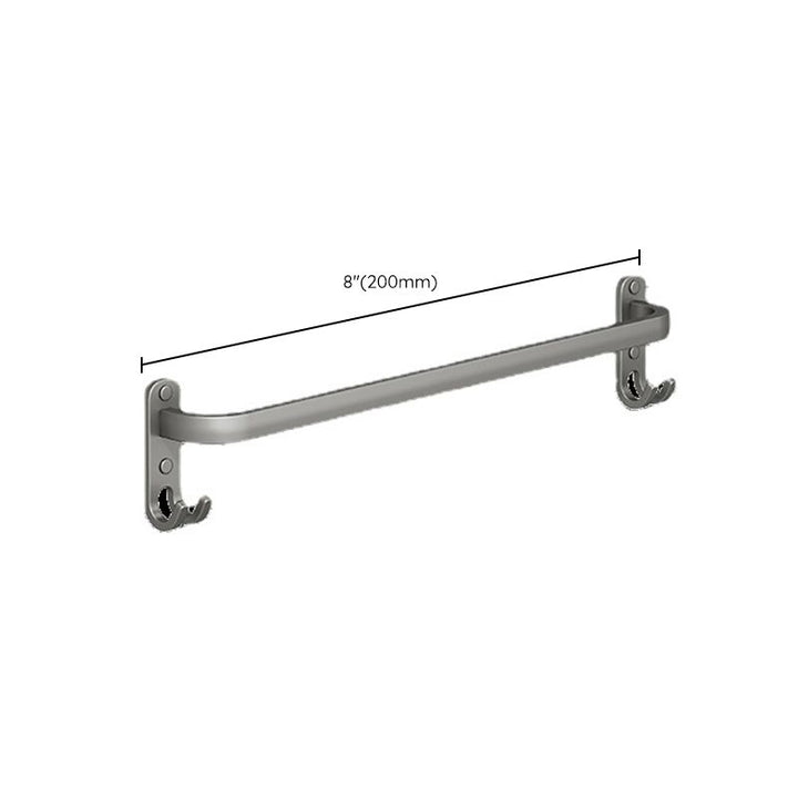 BowLift | 2-piece modern bathroom accessory set made of aluminum matte gray towel bar