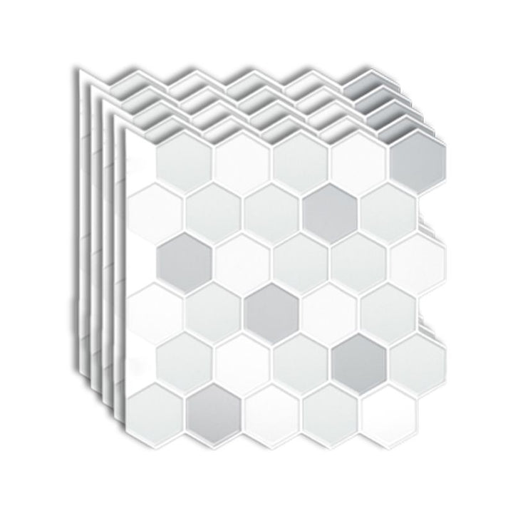 BowLift | Peel-and-Stick Tiles Hexagonal Waterproof PVC Peel & Stick Mosaic Tile for Shower