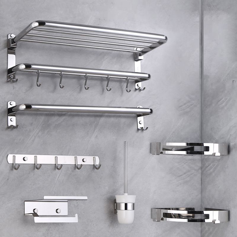 BowLift | Modern Bathroom Set with Bathroom Shelf/Towel Bar Polished Chrome Bathroom Accessory Set
