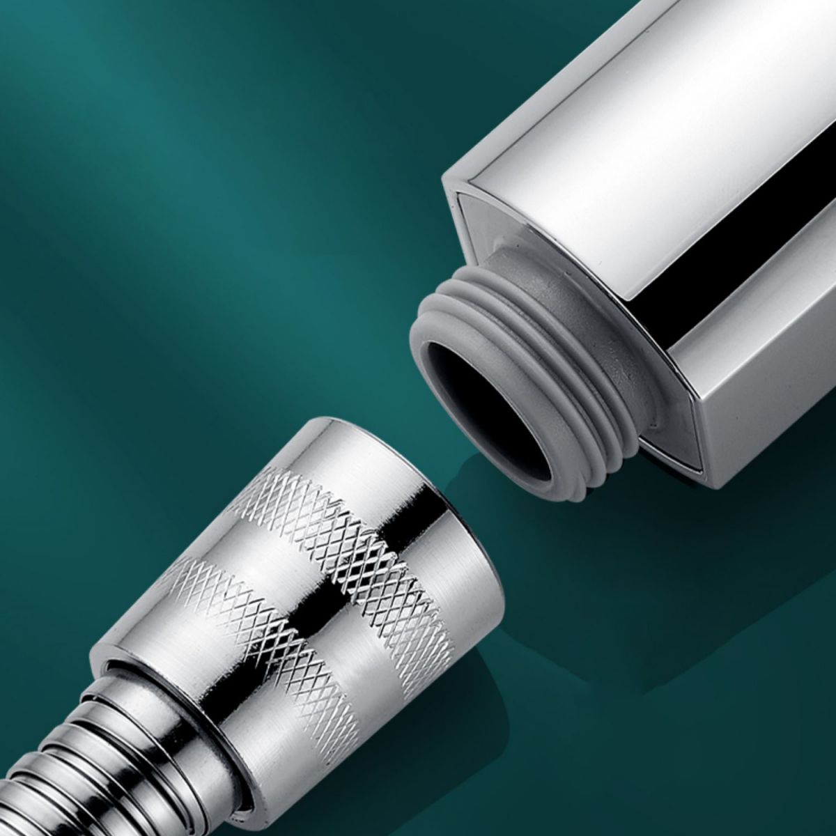 BowLift | Rectangular Self-Cleaning Hand Shower Adjustable Spray Pattern Wall-Mounted Hand Shower