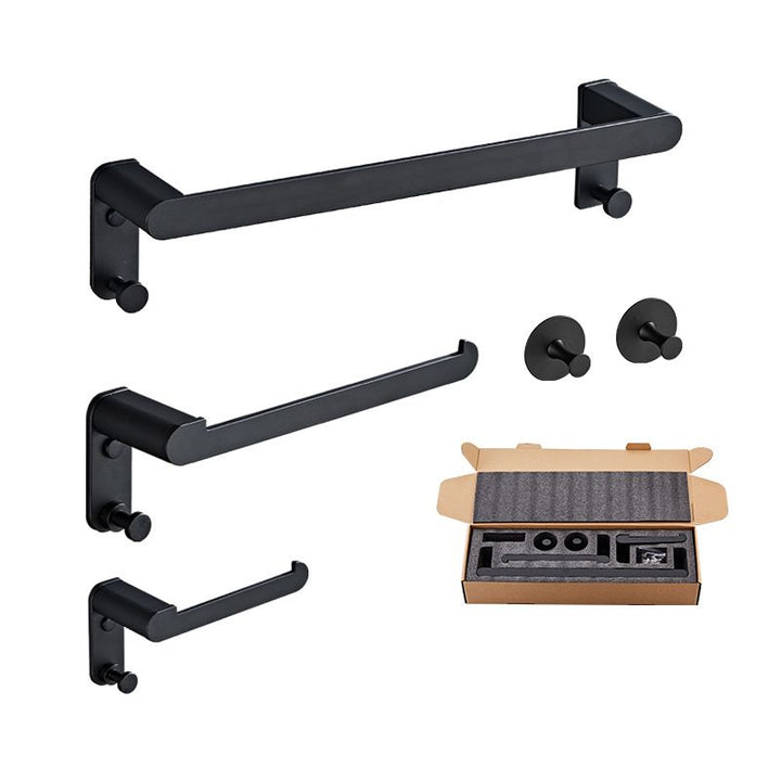 BowLift | Metal Bathroom Set 5-piece Modern Style Black Bathroom Accessories Set