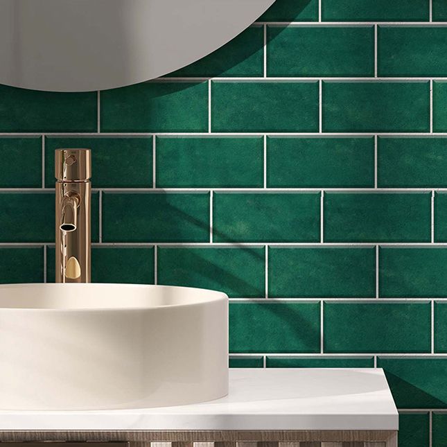 BowLift | Mosaic tiles peel and attach tiles PVC backsplash peel and attach wall tiles in green